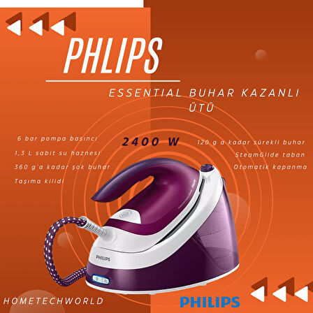 Perfectcare Compact 2400 W Buhar Kazanlı Ütü(GC6842/30 )+GURUNDİG SAÇ DÜZLEŞTİRİCİ HEDİYE