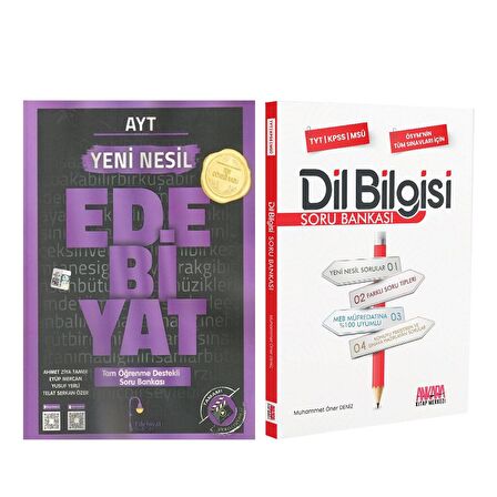 Edebiyat Sokağı AYT Edebiyat ve AKM Dil Bilgisi Soru Bankası Seti 2 Kitap