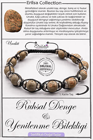 Sertifikalı AAA+ Kalite Doğal Terahertz - Unakit Ruhsal Denge Yenilenme Bilekliği