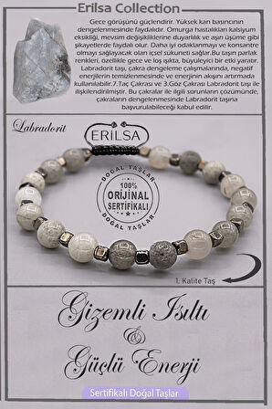 Sertifikalı AAA+ Kalite Doğal Labradorit Taşı Bileklik - Negatif Enerjiyi Kalkanla İç Gücünü Keşfet