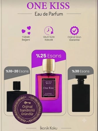 One Kiss Eau De Parfum 50ML - Orjinal Bandrollü Uzun Süre Kalıcı Parfüm