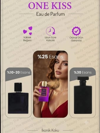 One Kiss Eau De Parfum 50ML - Orjinal Bandrollü Uzun Süre Kalıcı Parfüm