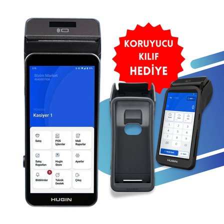 Hugin S1 Android Yazar Kasa Pos - Koruyucu Kılıf Hediyeli