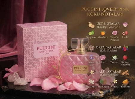 Puccini Lovely Pink Eau De Parfum 100 ml - Çekici ve Kalıcı Özel Seri Kadın Parfümü