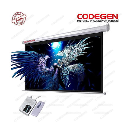 Codegen EX-20 MOTORLU PROJEKSİYON PERDESİ 200x200 Elektrikli Uzaktan Kumandalı (A