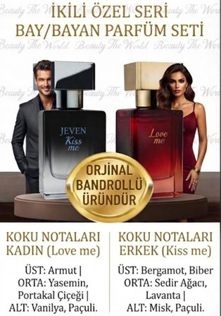 JEWEN BRUS Kiss Me & Love Me EDP Parfüm Seti - 50ml / 70ml Özel Seri