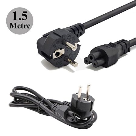 AYNI GÜN 1.5mt 1,5 metre Power Kablo Yonca POWER 3 PİN Güç Notebook Laptop Kablosu Adaptör Teyp Fişi