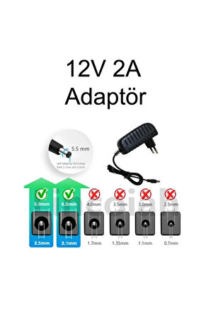 UmUt_12 VOLT 2 AMPER 12V 2A - KORAX V3 V4 UYDU ADAPTERÜ TRAFO