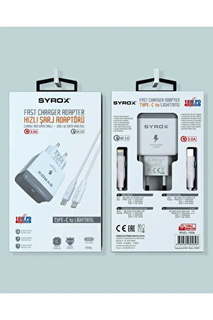 Pd18l 3.0a 18w Pd Type-c To Lightning Hızlı Şarj Cihazı Duvar Tipi Şarj Adaptörü Type-c To Lig