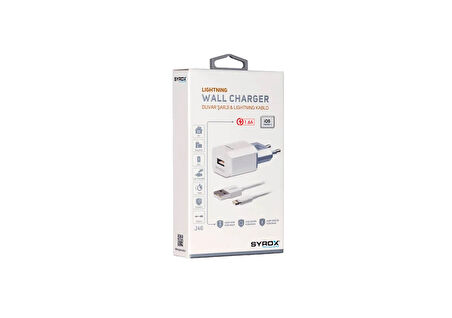 Apple Lightning Adaptör+Kablo Şarj 1.6A Şarj Cihazı Iphone 8/8+/X/XS SYX-J46