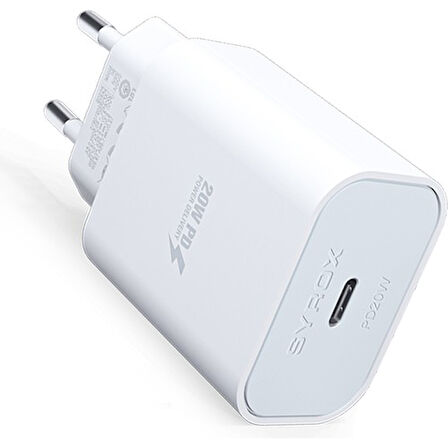 iPhone Modelleri uyumlu Type-C çıkışlı 20W PD Şarj Adaptörü-(Kablosuzdur.Şarj Kablosu yoktur.)