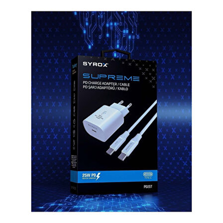 Galaxy Tab S8  uyumlu 25W Type-C çıkışlı 25W Adaptör+Type-c Kablolu iki ucu