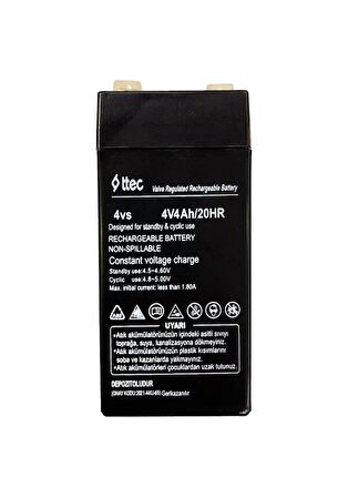 HHM - 4V 4Ah Dik Akü Sıfır Akü Ttec 4V 4Ah Akü 47x47x100