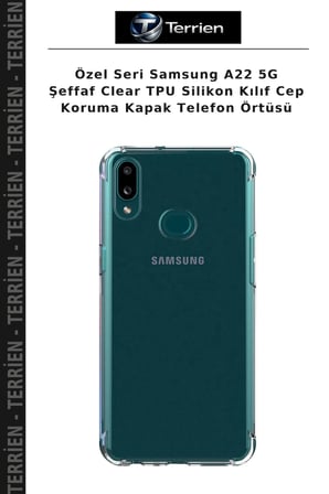 Özel Seri Samsung A22 5G Şeffaf Clear TPU Silikon Kılıf Cep Koruma Kapak Telefon Örtüsü