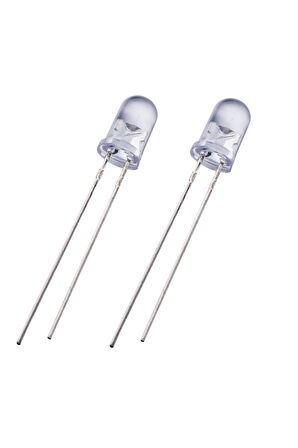 5mm Led Şeffaf Kırmızı 10 Adet