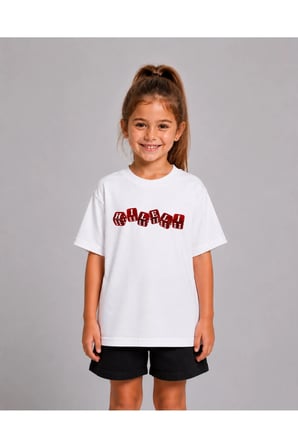 Kız Erkek Çocuk Manifest Hileli Baskılı %100 Organik Pamuk Tshirt