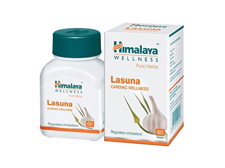 Himalaya Lasuna Cardiac Garlic Regulates Cholesterol Sarımsak Ekstrat 60 Tablet