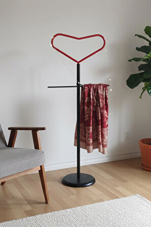 Rosaline Metal Kalp Figürlü Dilsiz Uşak - 45x115 cm | Elektrostatik Fırın Boyalı