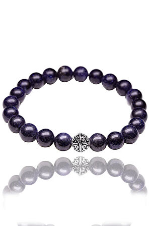 Sertifikalı Aaa Kalite Lacivert Yıldız Taşı Bileklik - Gümüş Aparatlı