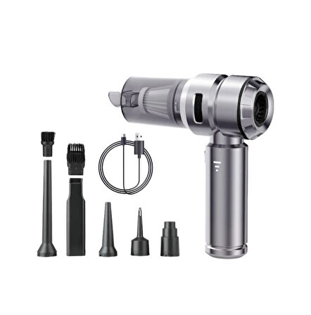 Ultra Güçlü Emiş Profesyonel Portatif 3 Kademeli Tabilir Vakumlu Kablosuz Üflemeli Mini Araç Süpürgesi