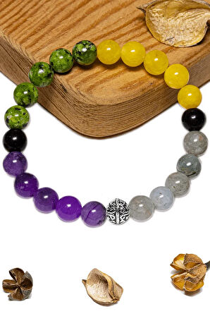 Sertifikalı Koç Burcu Doğal Taş Bileklik - Gümüş Aparatlı