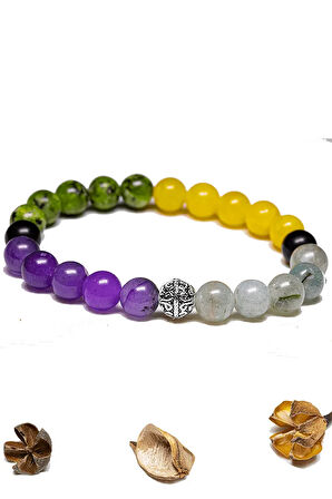 Sertifikalı Koç Burcu Doğal Taş Bileklik - Gümüş Aparatlı