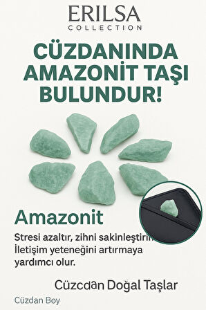 Sertifikalı Ham Cüzdan Boy Amazonit Taşı Kütle - Duygusal Denge ve Günlük Huzur Taşı