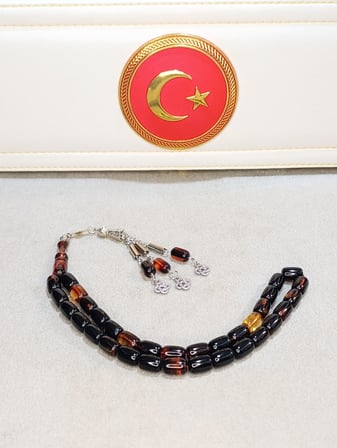 ATEŞ KEHRİBAR TESBİH USTA YAPIMI KAPSÜL KESİM