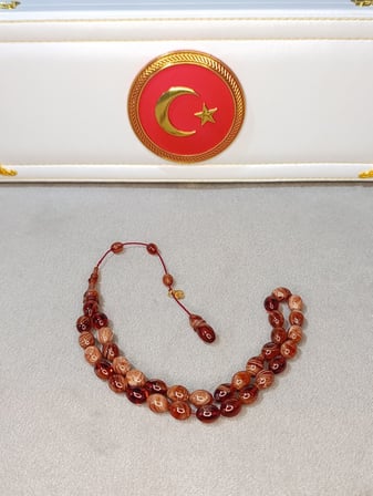 SIKMA KEHRİBAR TESBİH ARPA KESİM USTA YAPIMI