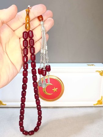 KELLE BOY YENİ DÖKÜM OSMANLI SIKMA KEHRİBAR BENZETME TESBİH