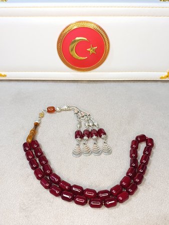 KELLE BOY YENİ DÖKÜM OSMANLI SIKMA KEHRİBAR BENZETME TESBİH