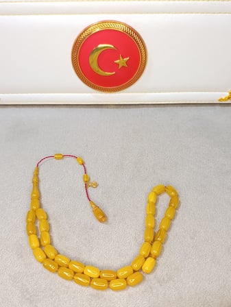 SIKMA KEHRİBAR TESBİH HALİL KOÇAK USTA YAPIMI VE İMZALI