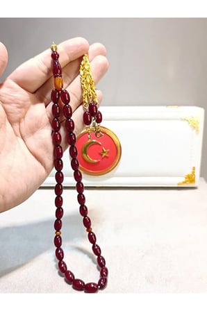 SIKMA KEHRİBAR TESBİH KAPSÜL KESİM USTA YAPIMI