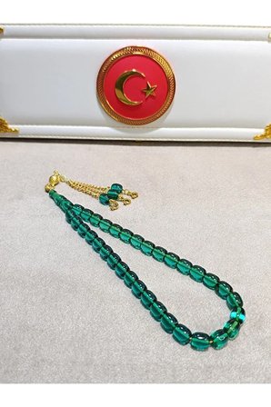 BLOK ZAR KEHRİBAR TESBİH KAPSÜL KESİM USTA YAPIMI