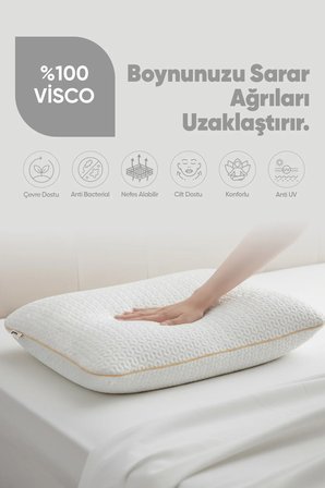 Tombul ortopedik visko yastık [YUMUŞAK] Air Comfort cilt dostu konforlu uyku yastığı