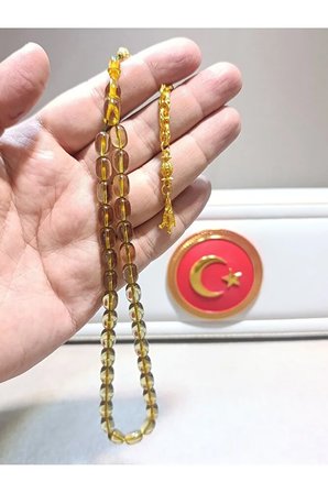 BLOK ZAR KEHRİBAR TESBİH USTA YAPIMI