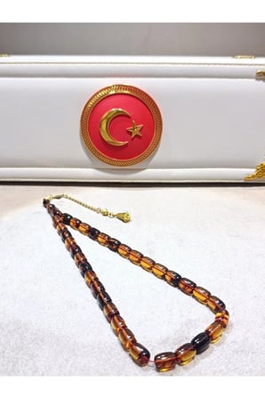 ATEŞ KEHRİBAR TESBİH USTA YAPIMI