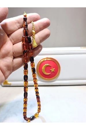 ATEŞ KEHRİBAR TESBİH USTA YAPIMI