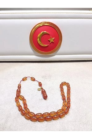 ATEŞ KEHRİBAR TESBİH USTA YAPIMI