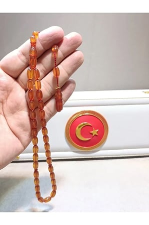 ATEŞ KEHRİBAR TESBİH USTA YAPIMI