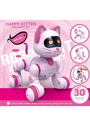 Uzaktan Kumandalı Şarjlı Akıllı Kedi İnteraktif Eğitici Ve Eğlendirici Robot Oyuncak Kumandalı