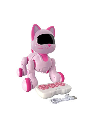 Uzaktan Kumandalı Şarjlı Akıllı Kedi İnteraktif Eğitici Ve Eğlendirici Robot Oyuncak Kumandalı