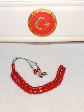 SIKMA KEHRİBAR TESBİH BUĞULU HAMUR USTA YAPIMI