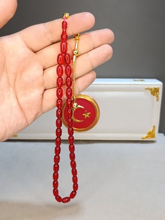 ATEŞ KEHRİBAR TESBİH USTA YAPIMI