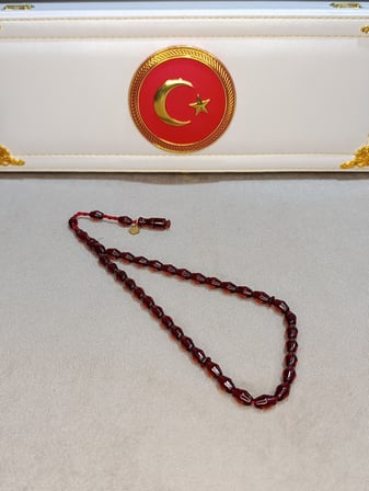 Sıkma Çubuk Kehribar Tesbih Fıçı Kesim Usta Yapımı