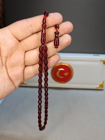 Sıkma Çubuk Kehribar Tesbih Fıçı Kesim Usta Yapımı