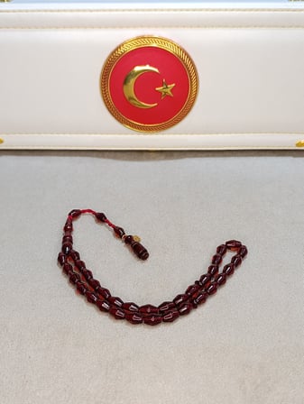 Sıkma Çubuk Kehribar Tesbih Fıçı Kesim Usta Yapımı
