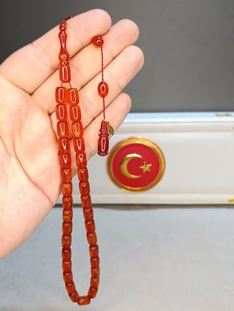 SİMLİ ATEŞ KEHRİBAR TESBİH USTA YAPIMI
