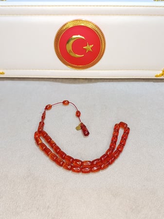 SİMLİ ATEŞ KEHRİBAR TESBİH USTA YAPIMI