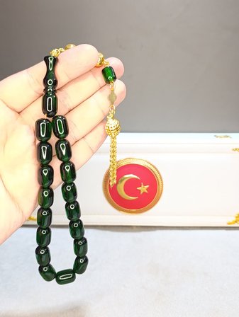 ATEŞ KEHRİBAR TESBİH BİLEK EFE BOY USTA YAPIMI
